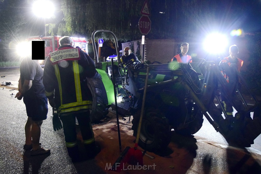 VU Krad Klein Traktor Koeln Hahnwald Bonner Landstr Unter den Birken P080.JPG - Miklos Laubert